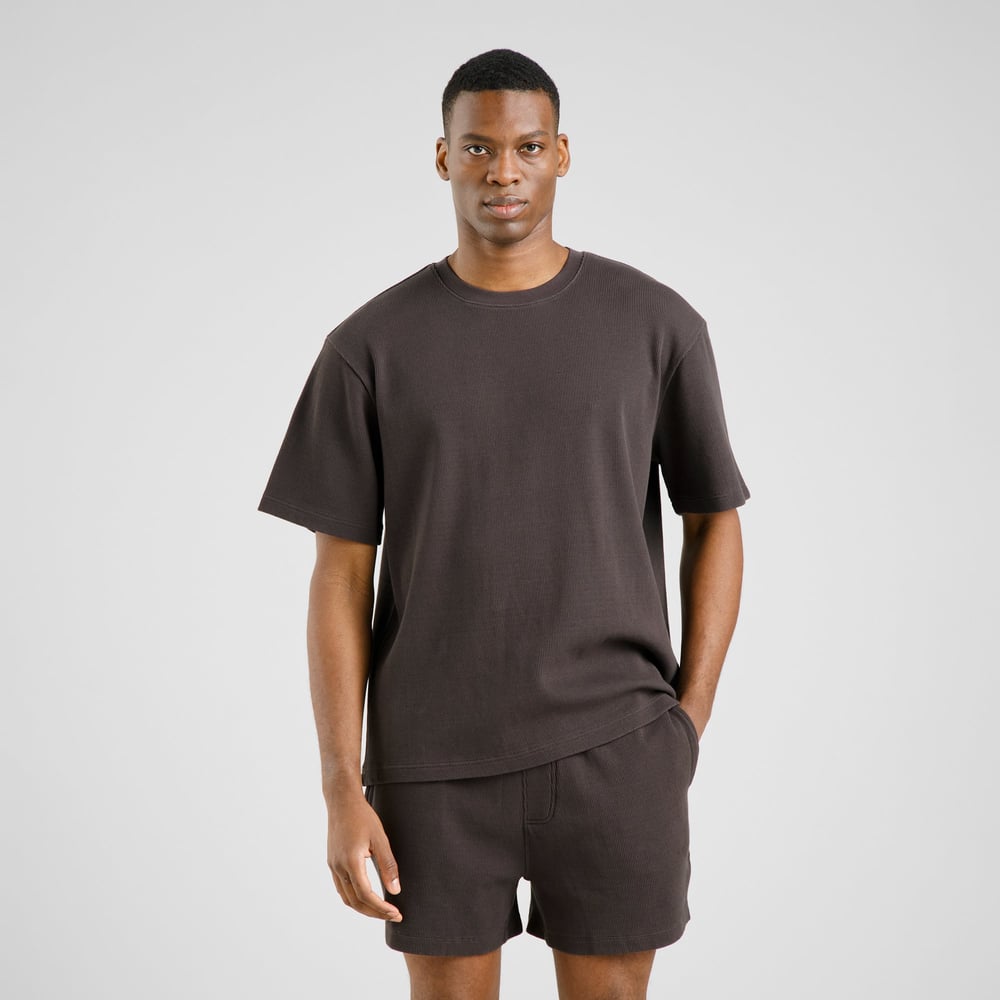 T-shirt Danviken Waffle Phantom Black