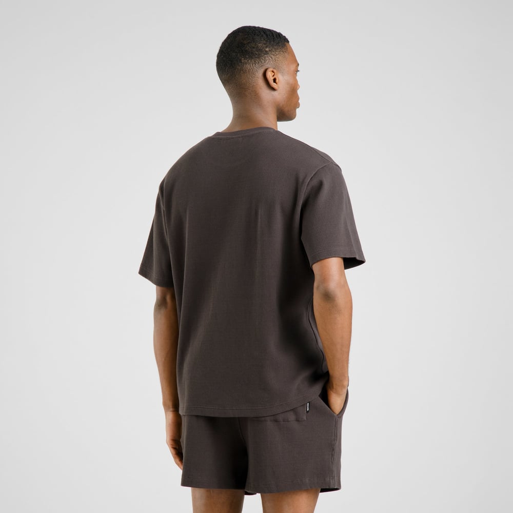 T-shirt Danviken Waffle Phantom Black