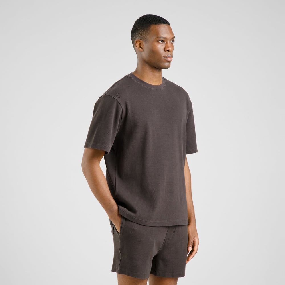 T-shirt Danviken Waffle Phantom Black