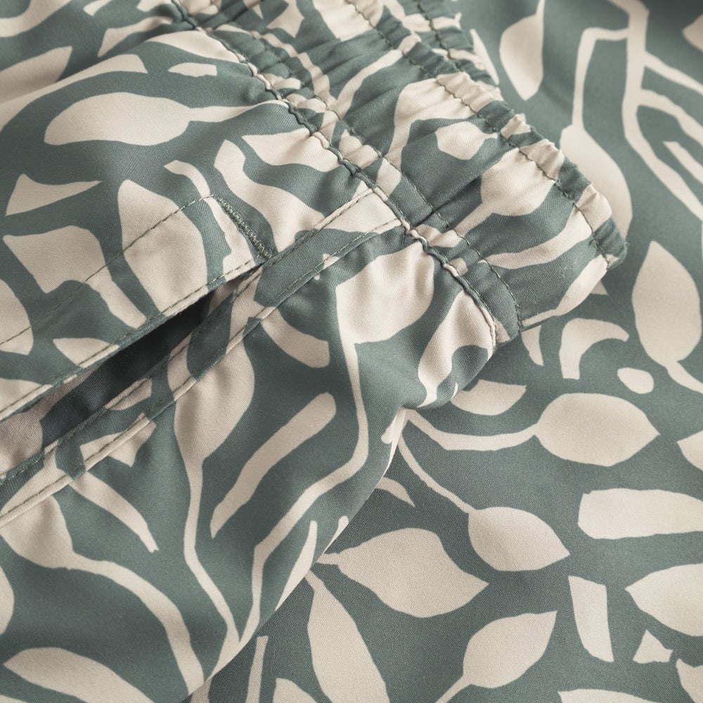 Swim Shorts Sandhamn Leaf Mosaic Leaf Green