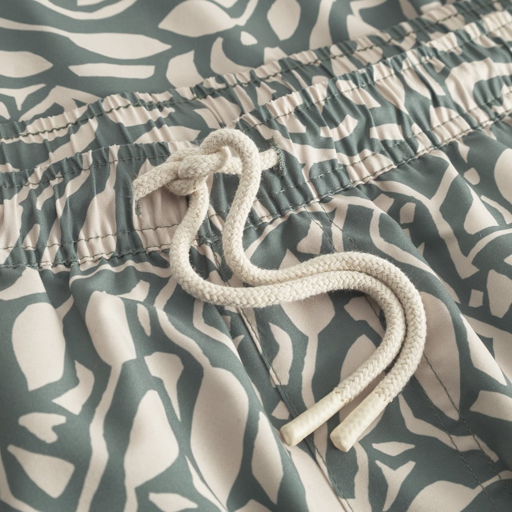 Swim Shorts Sandhamn Leaf Mosaic Leaf Green