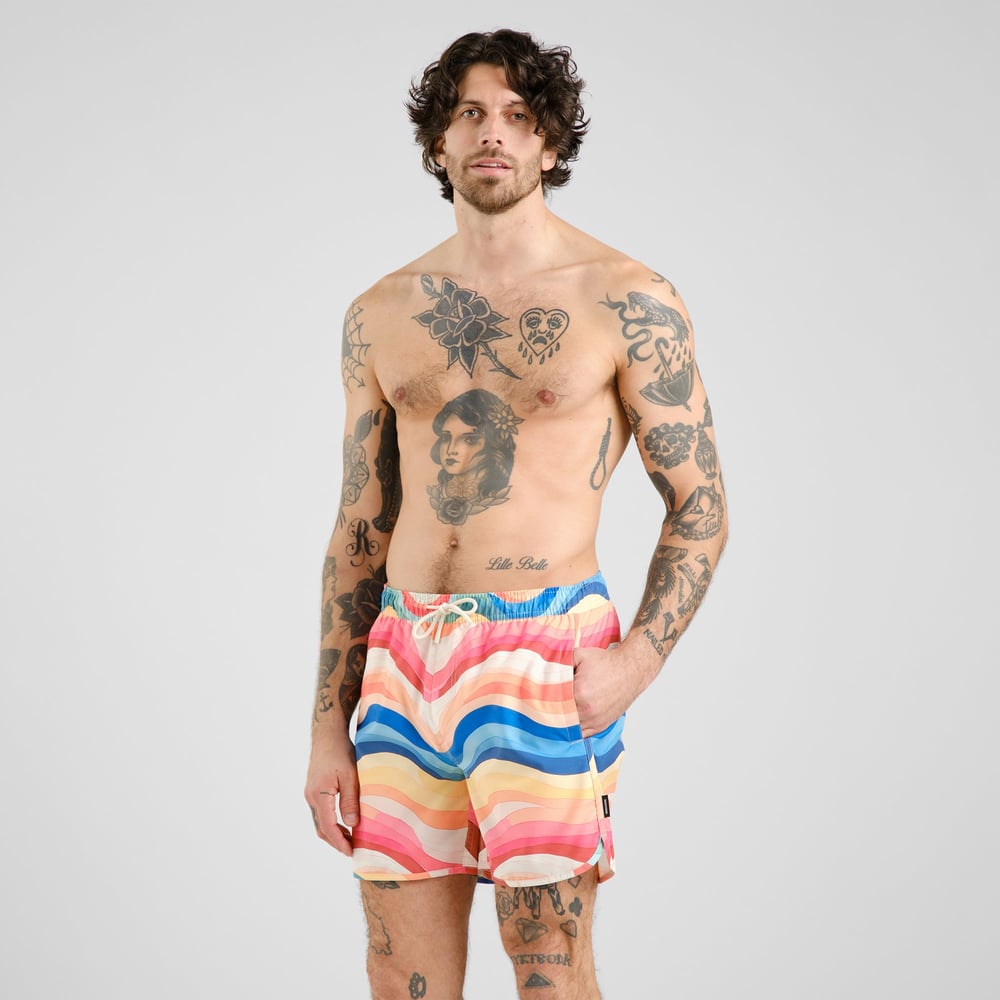 Swim Shorts Sandhamn Wave Stripe Multicolor