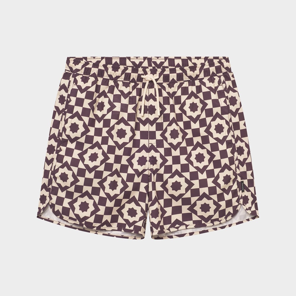 Swim Shorts Sandhamn Mosaic Star Plum Purple