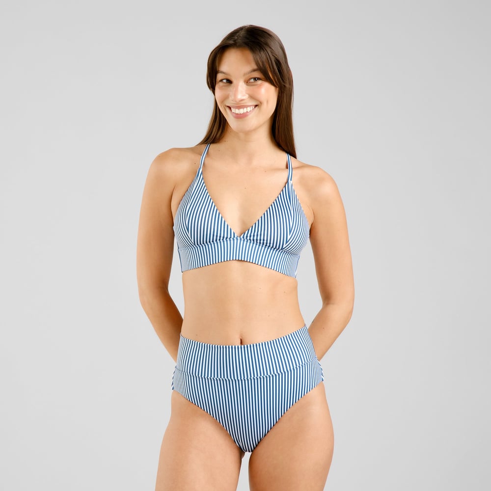 Bikini Top Alva Thin Stripe Majolica Blue