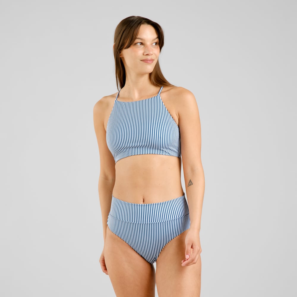 Bikini Top Orust Thin Stripe Majolica Blue