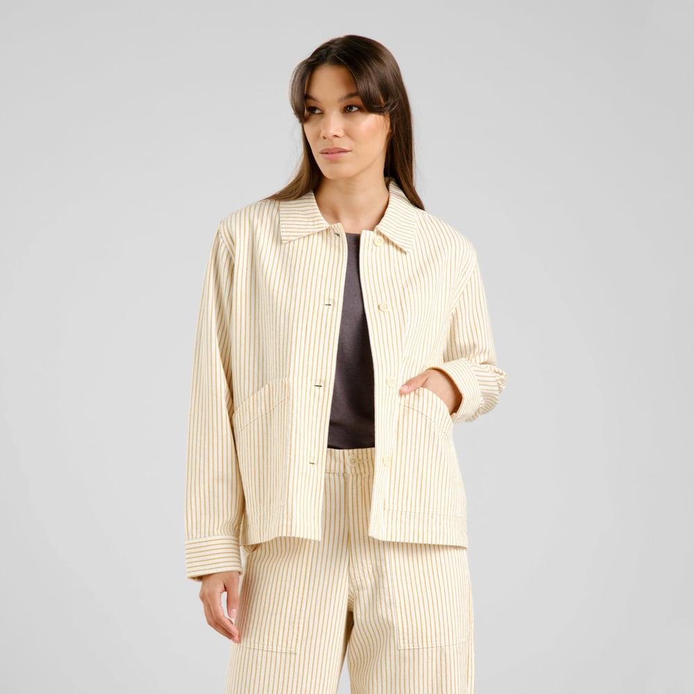 Jacket Stiby Work Stripe Yellow