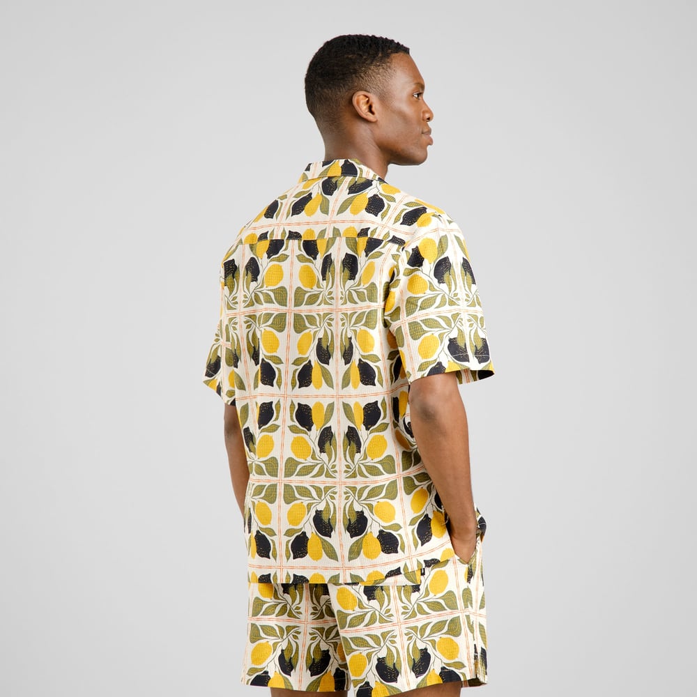 Shirt Marstrand Lemon Tiles Oat White