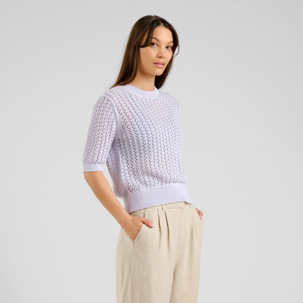 Knitted T-shirt Flen Crochet Thistle Purple