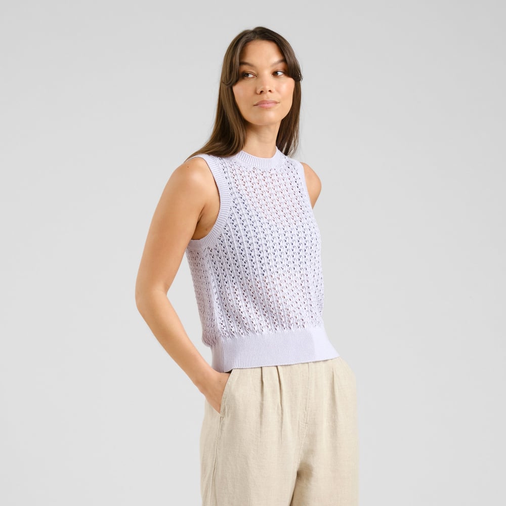 Top Oskarshamn Crochet Thistle Purple