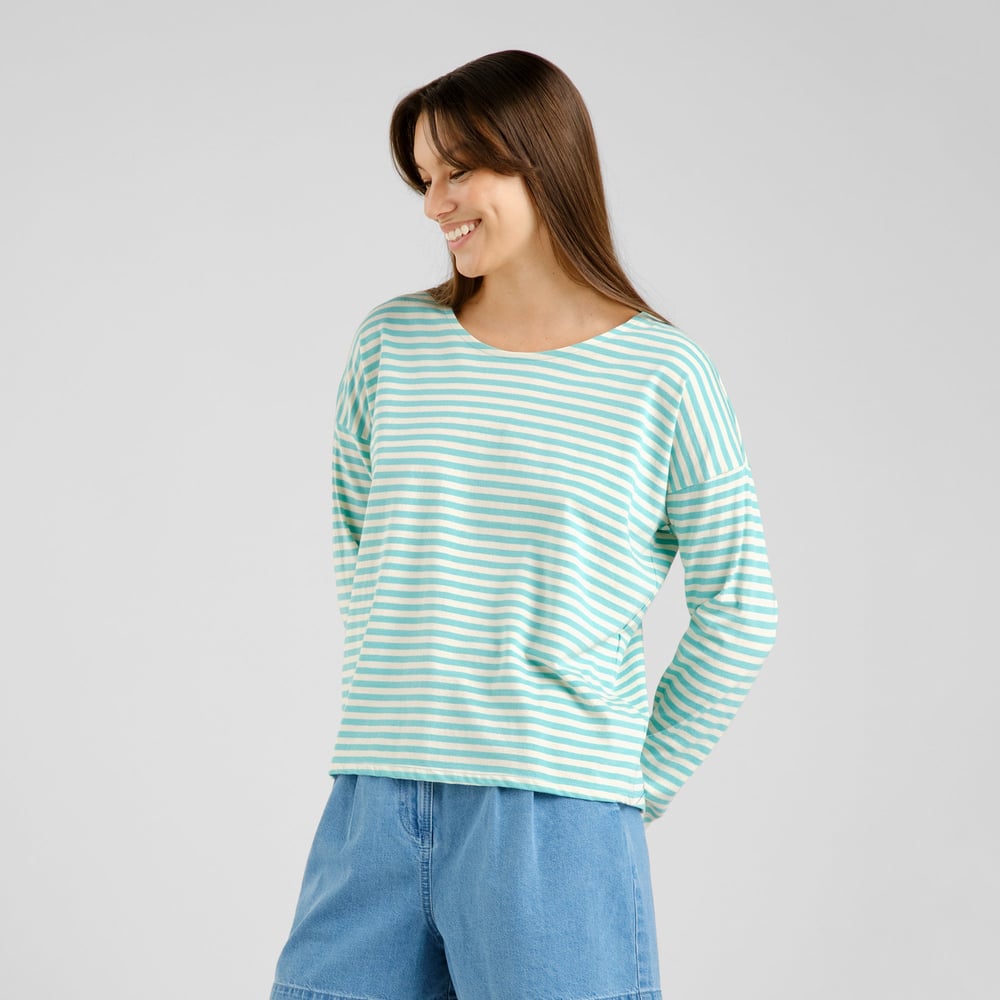 Top Humledal Stripes Pool Blue