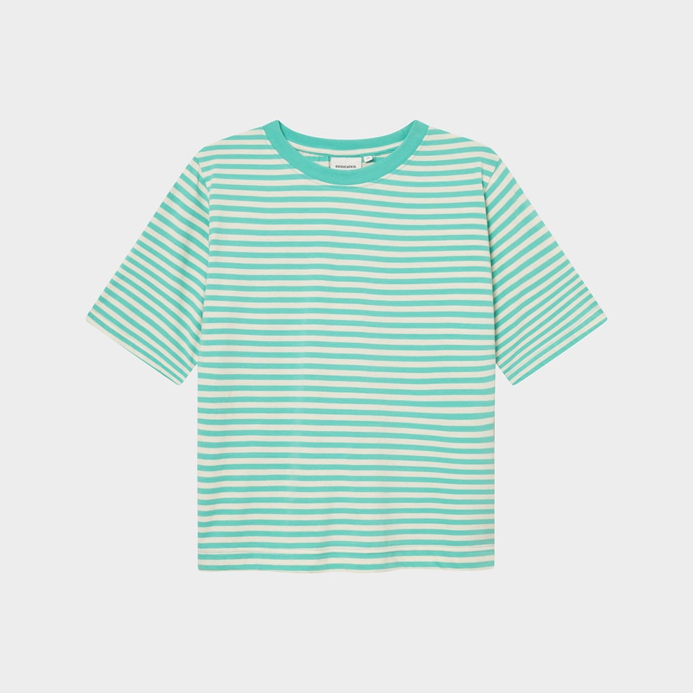 T-shirt Vadstena Stripes Pool Blue