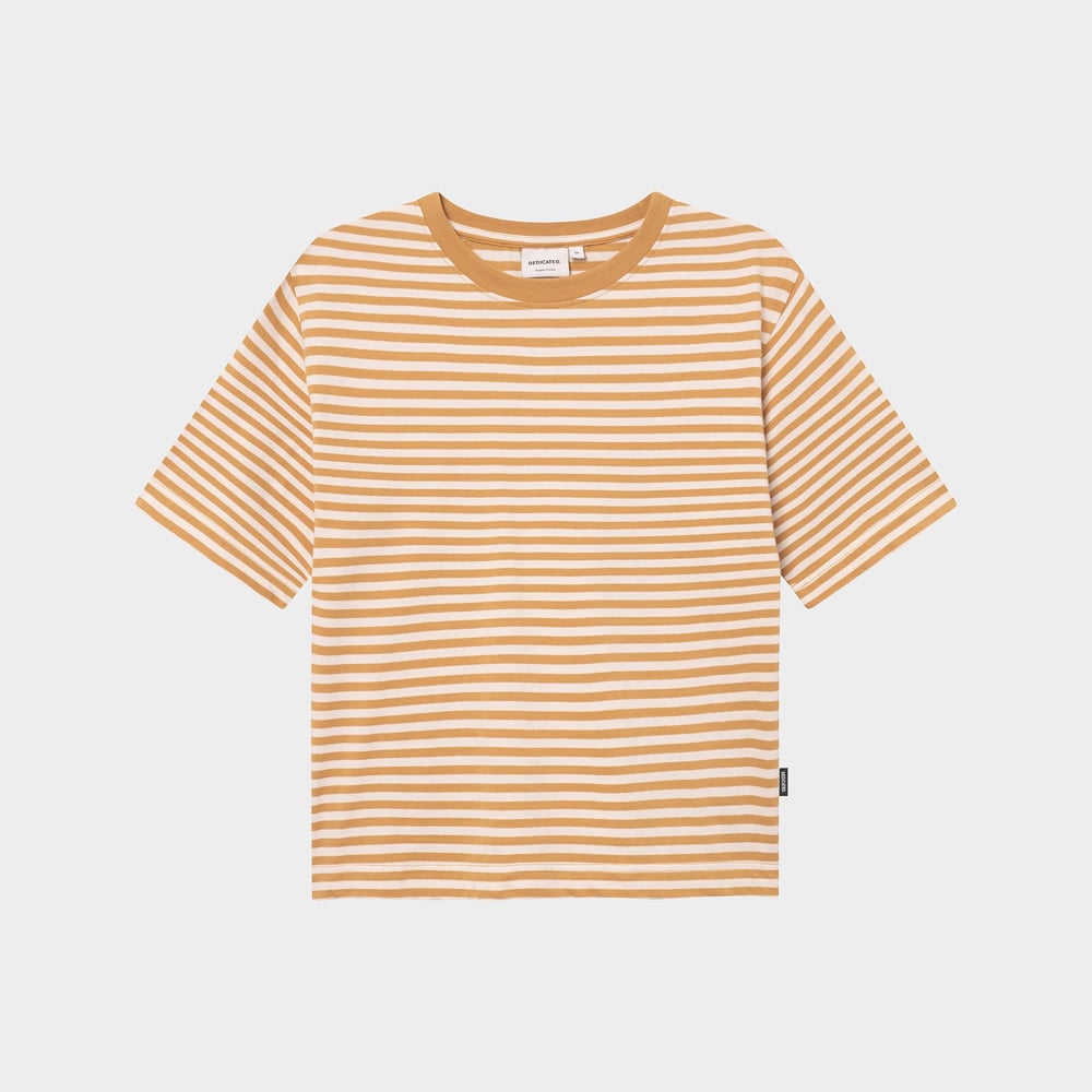 T-shirt Vadstena Stripes Gold Yellow