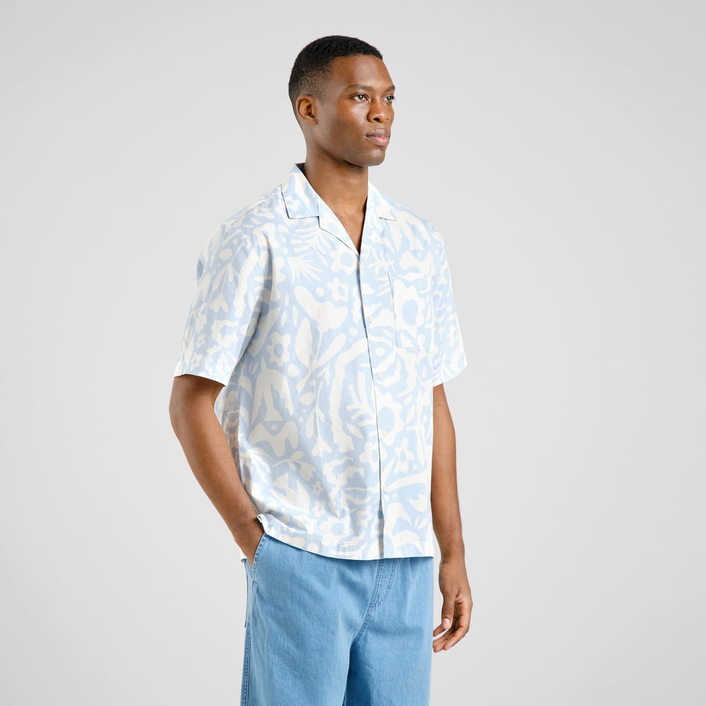 Shirt Marstrand Poplin Wonky Beach Skyway Blue