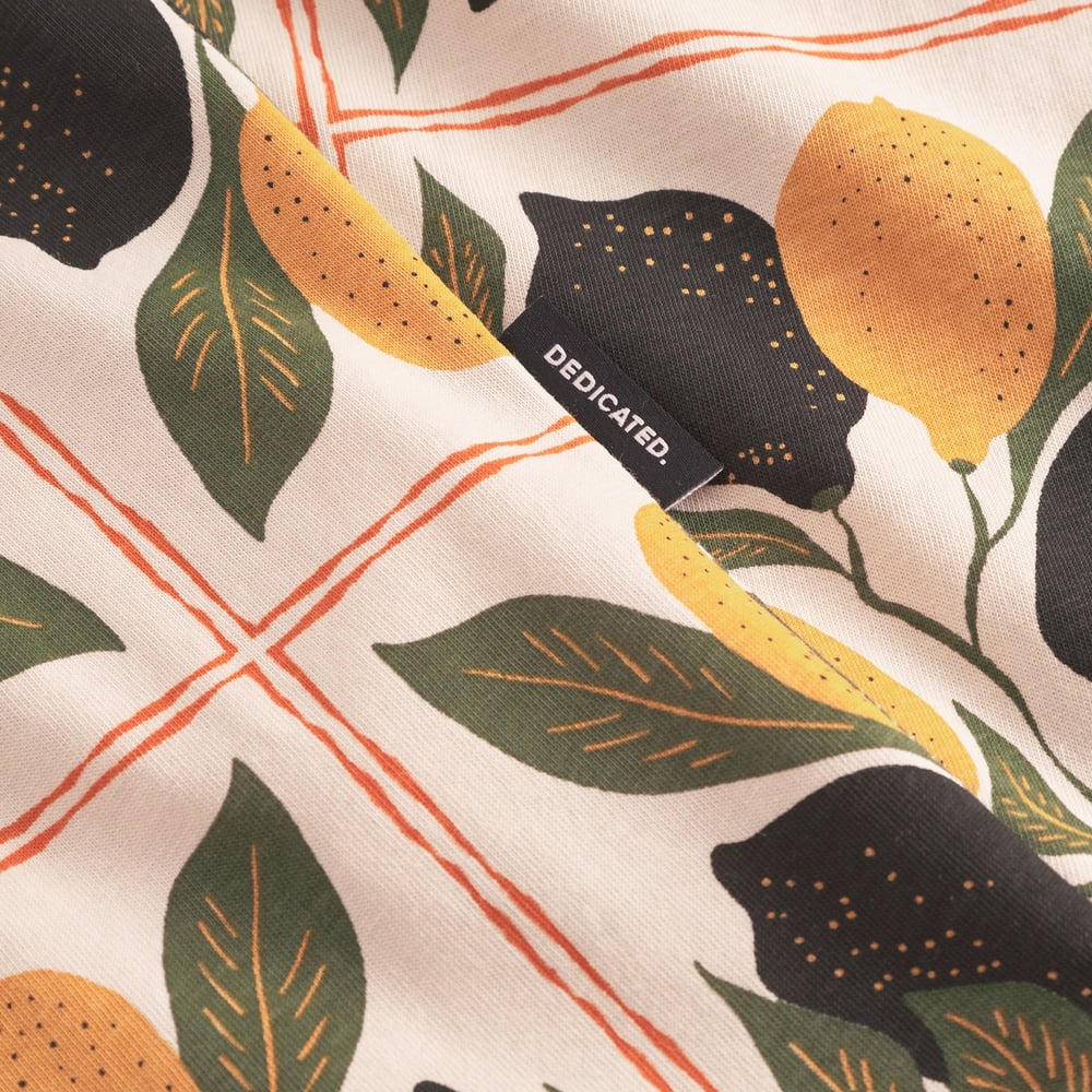 T-shirt Stockholm Lemon Tiles Oat White