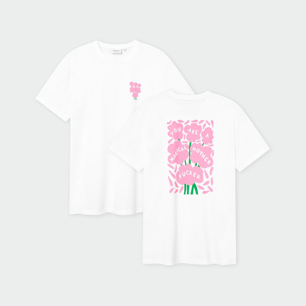 T-shirt Stockholm Magical Flowers White