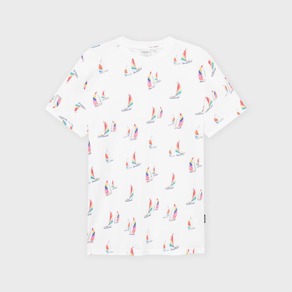 T-shirt Stockholm Sail Boats White