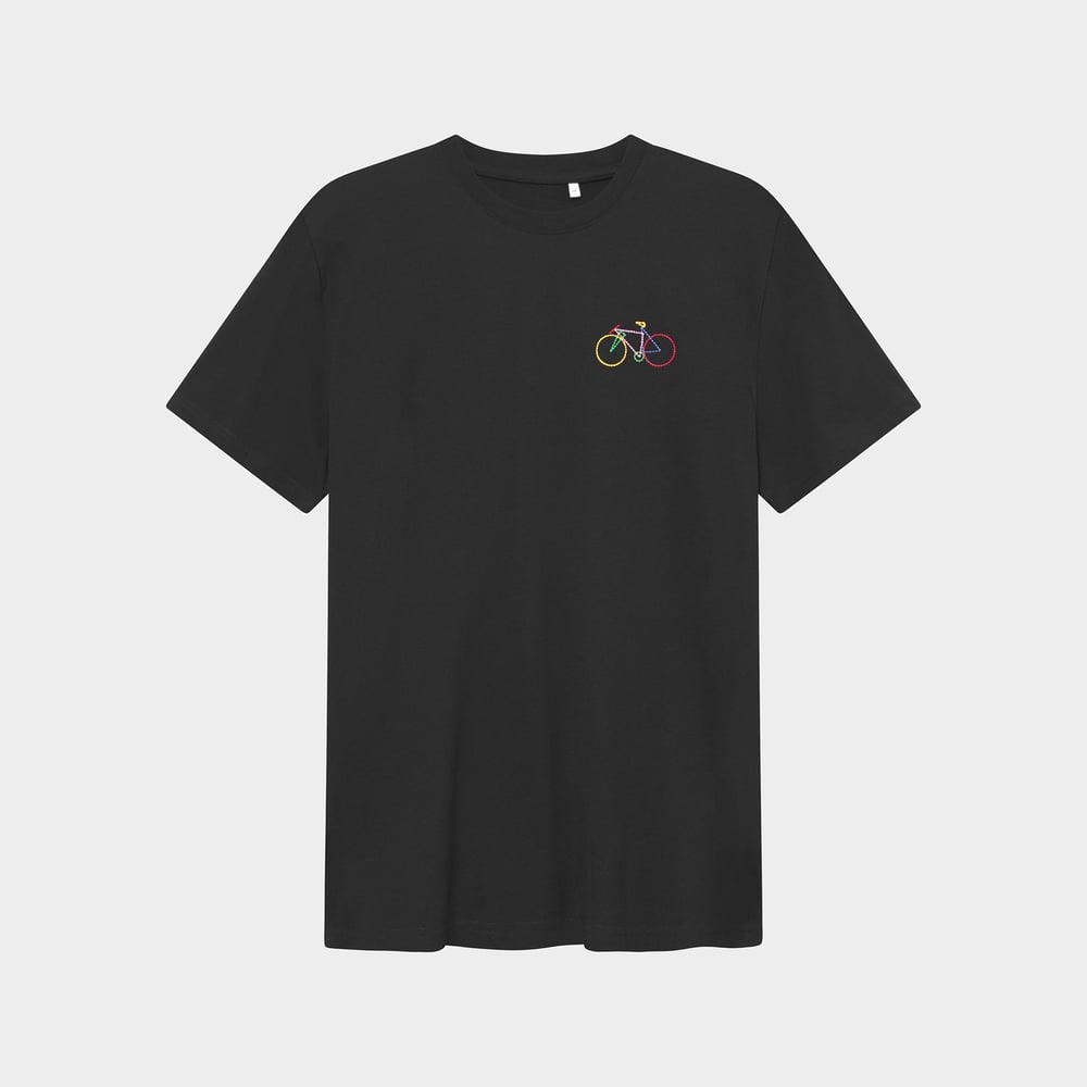 T-shirt Stockholm Small Paper Cut Bike Black