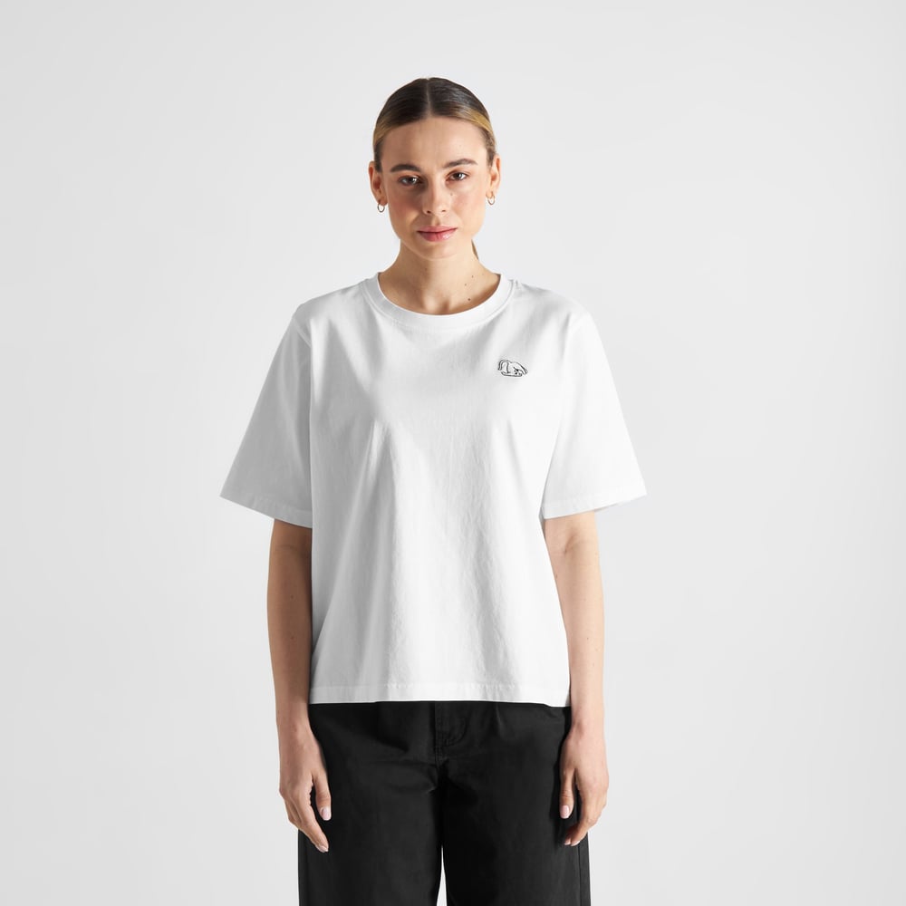 T-shirt Vadstena Cat Pose White