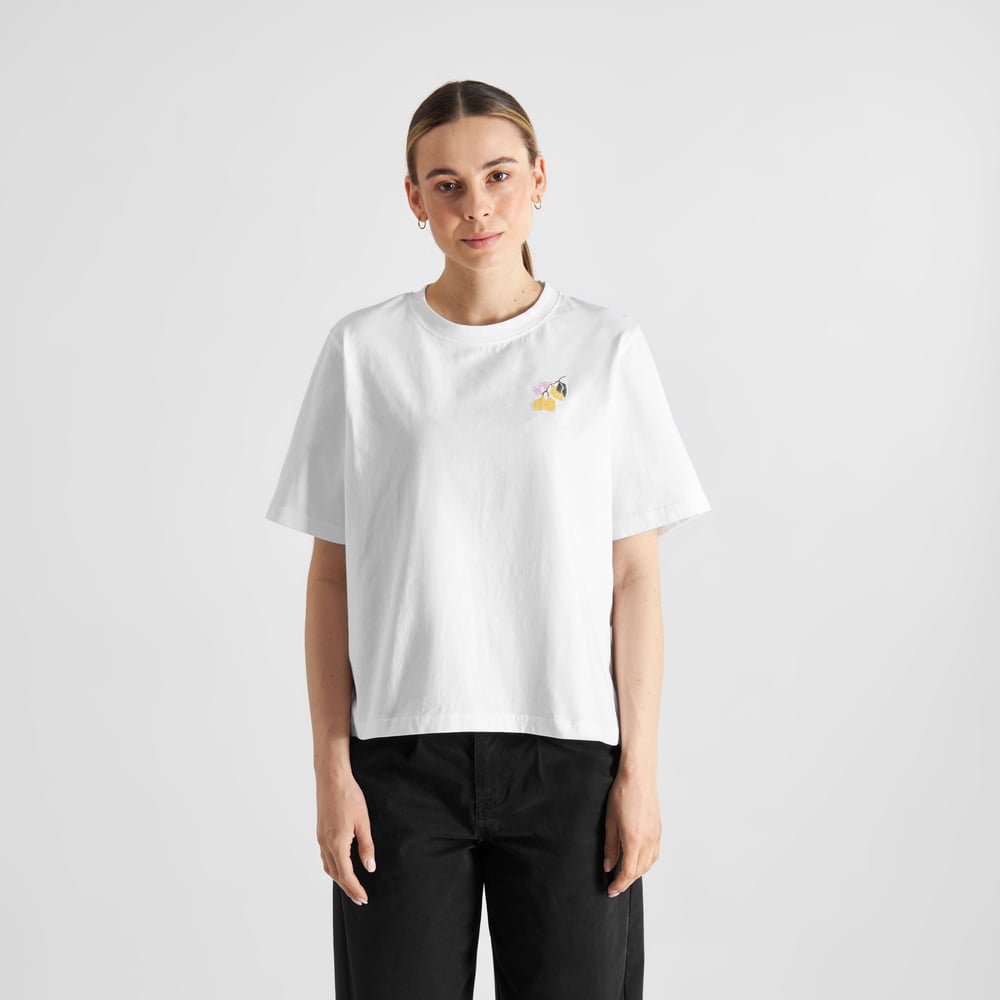 T-shirt Vadstena Lemon Branch White