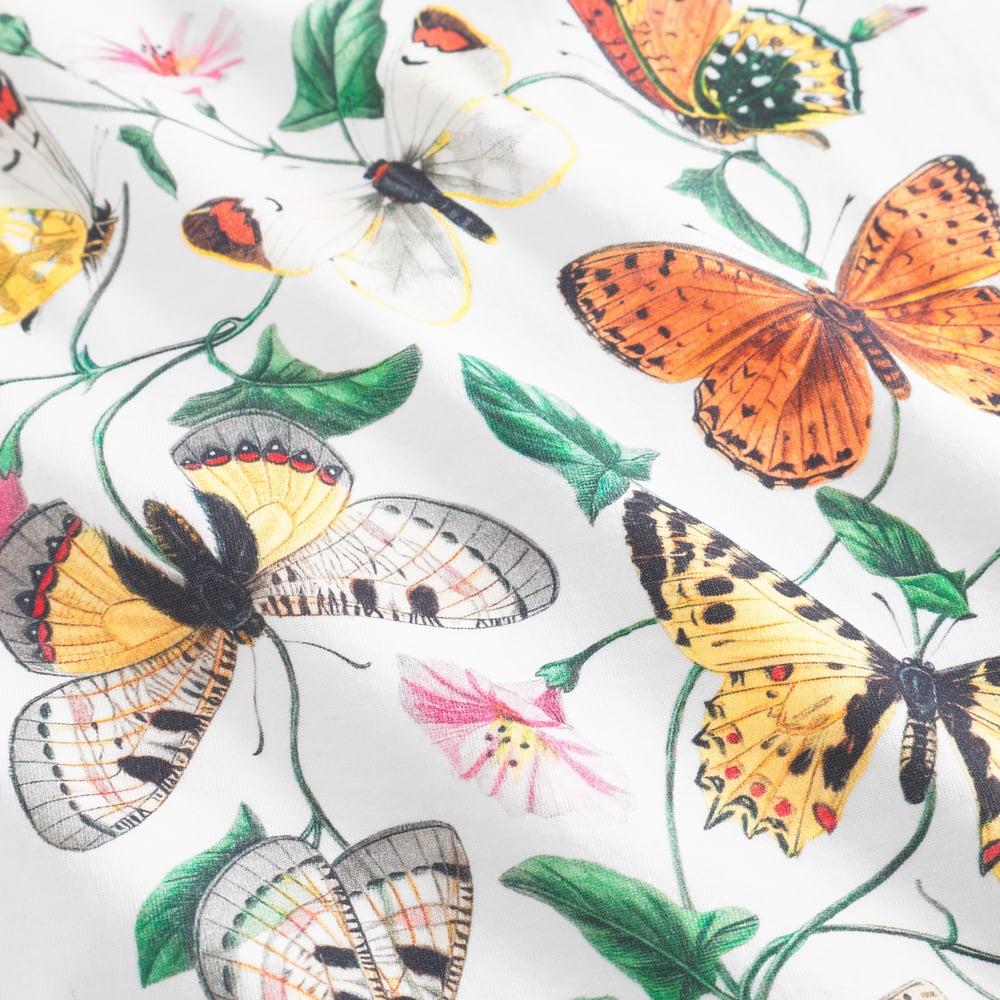 T-shirt Visby Butterfly Field White
