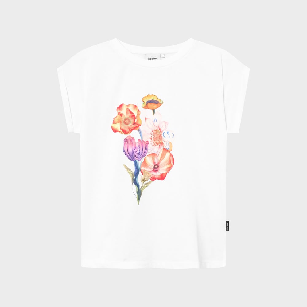 T-shirt Visby Fantasy Flower Bouquet White