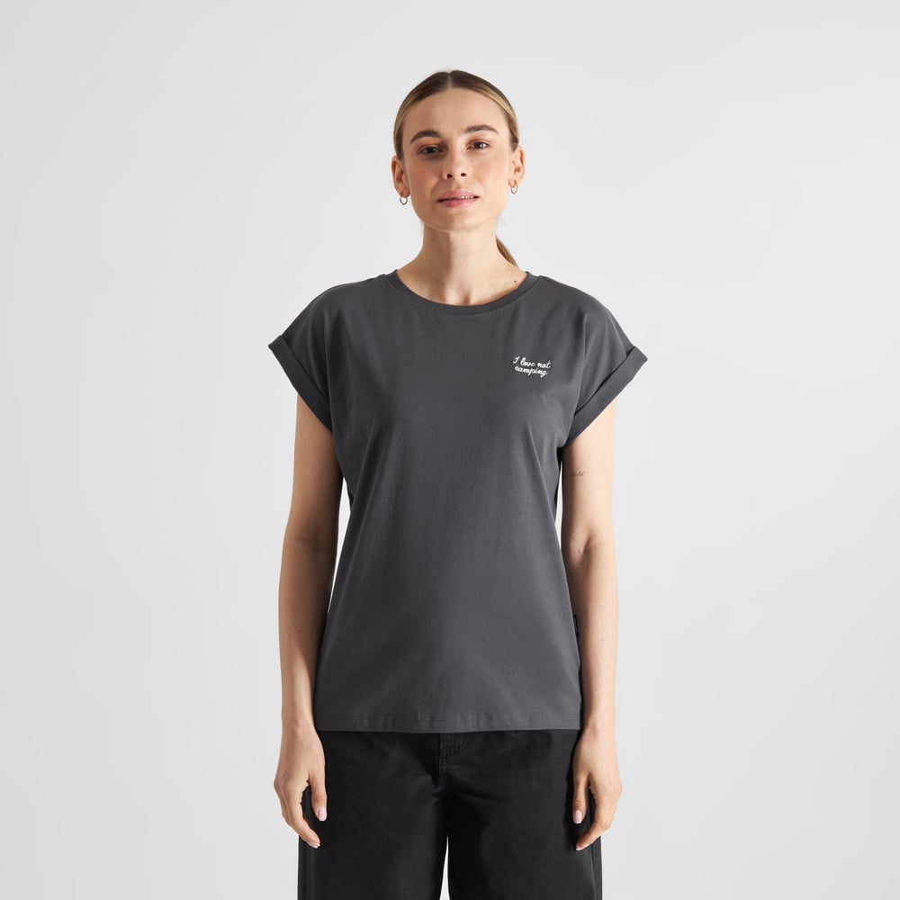 T-shirt Visby Love Not Camping Charcoal