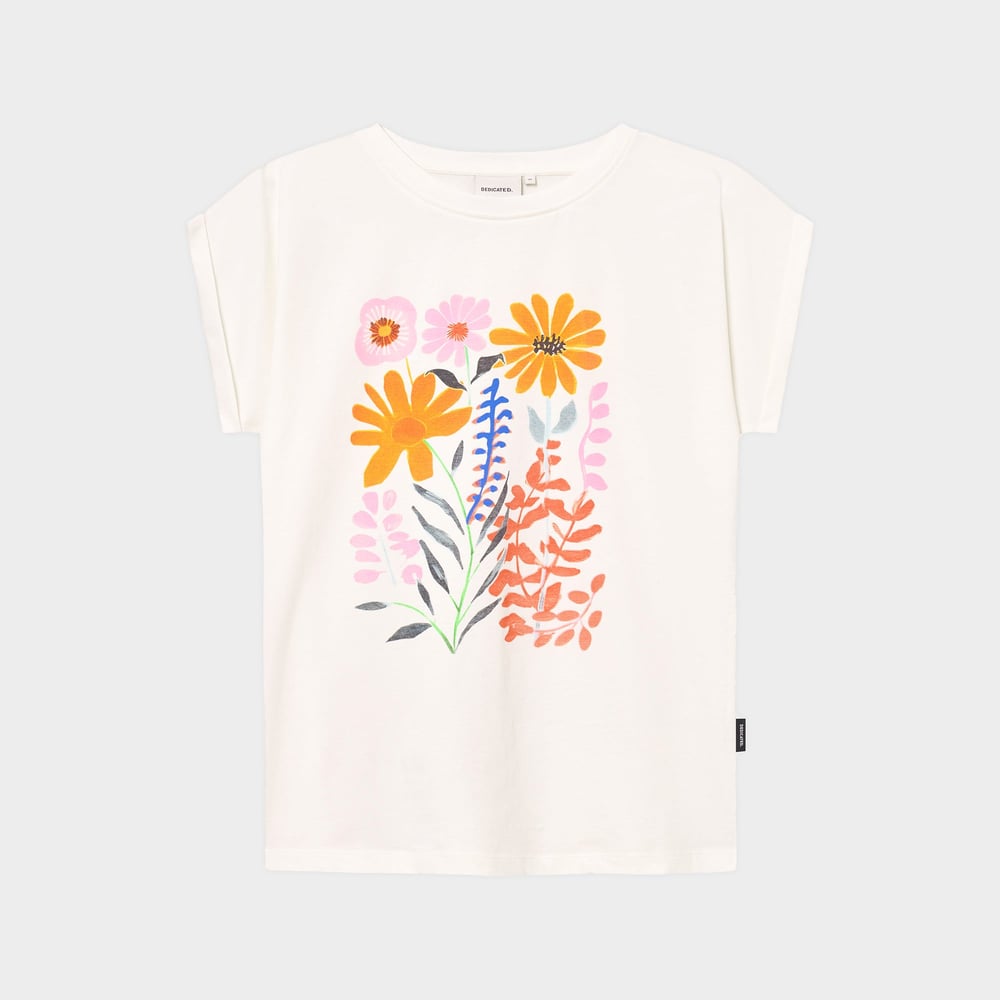 T-shirt Visby Summer Flowers Off-White