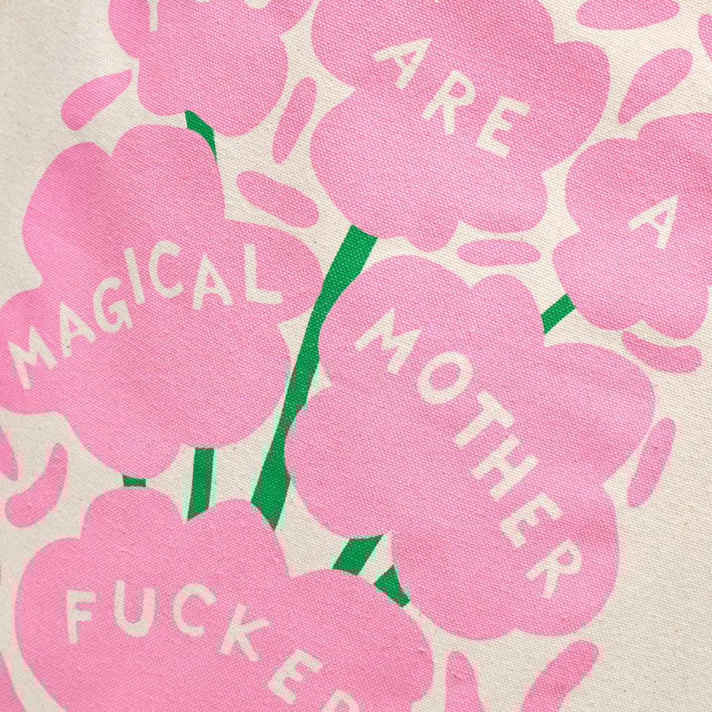 Tote Bag Torekov Magical Flowers Off-White