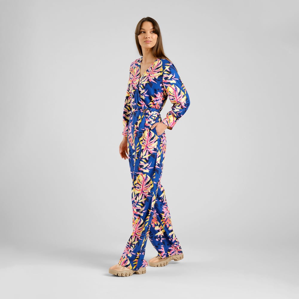 Wrap Jumpsuit Farsta Tropical Collage Multi Color