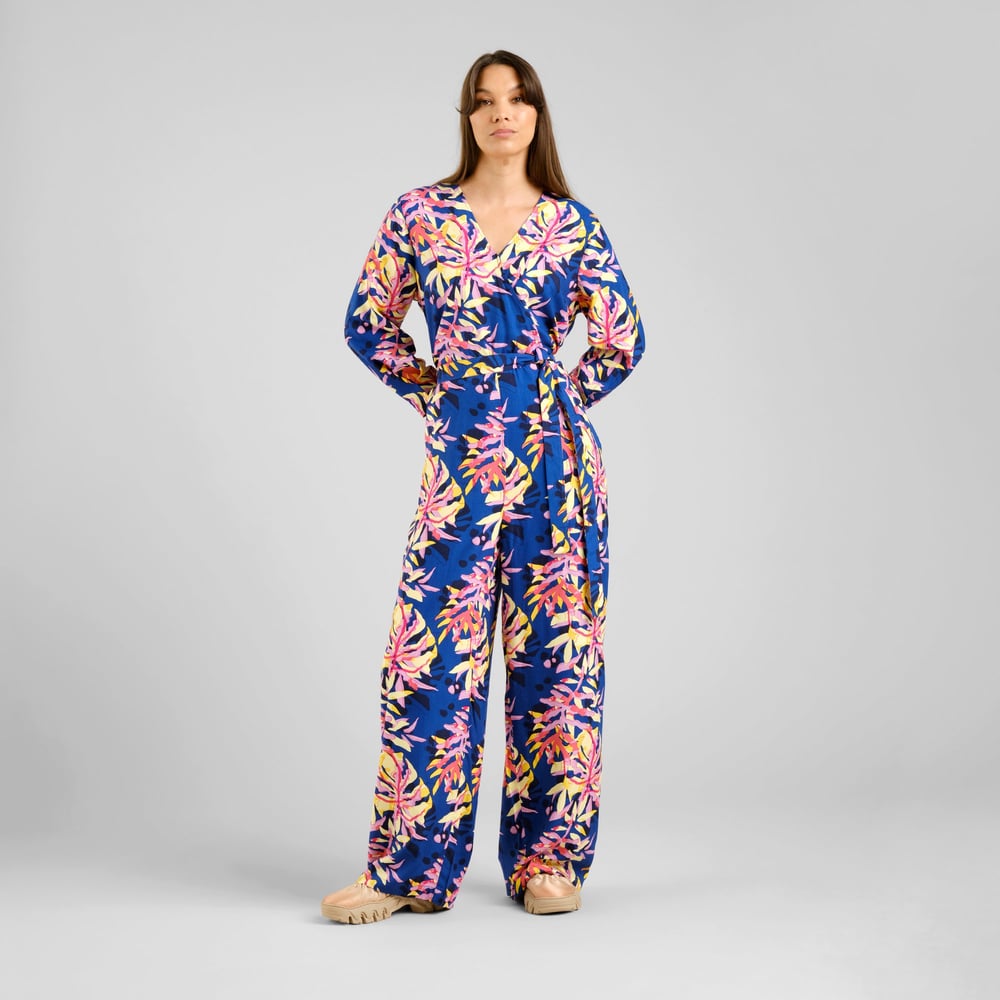 Wrap Jumpsuit Farsta Tropical Collage Multi Color