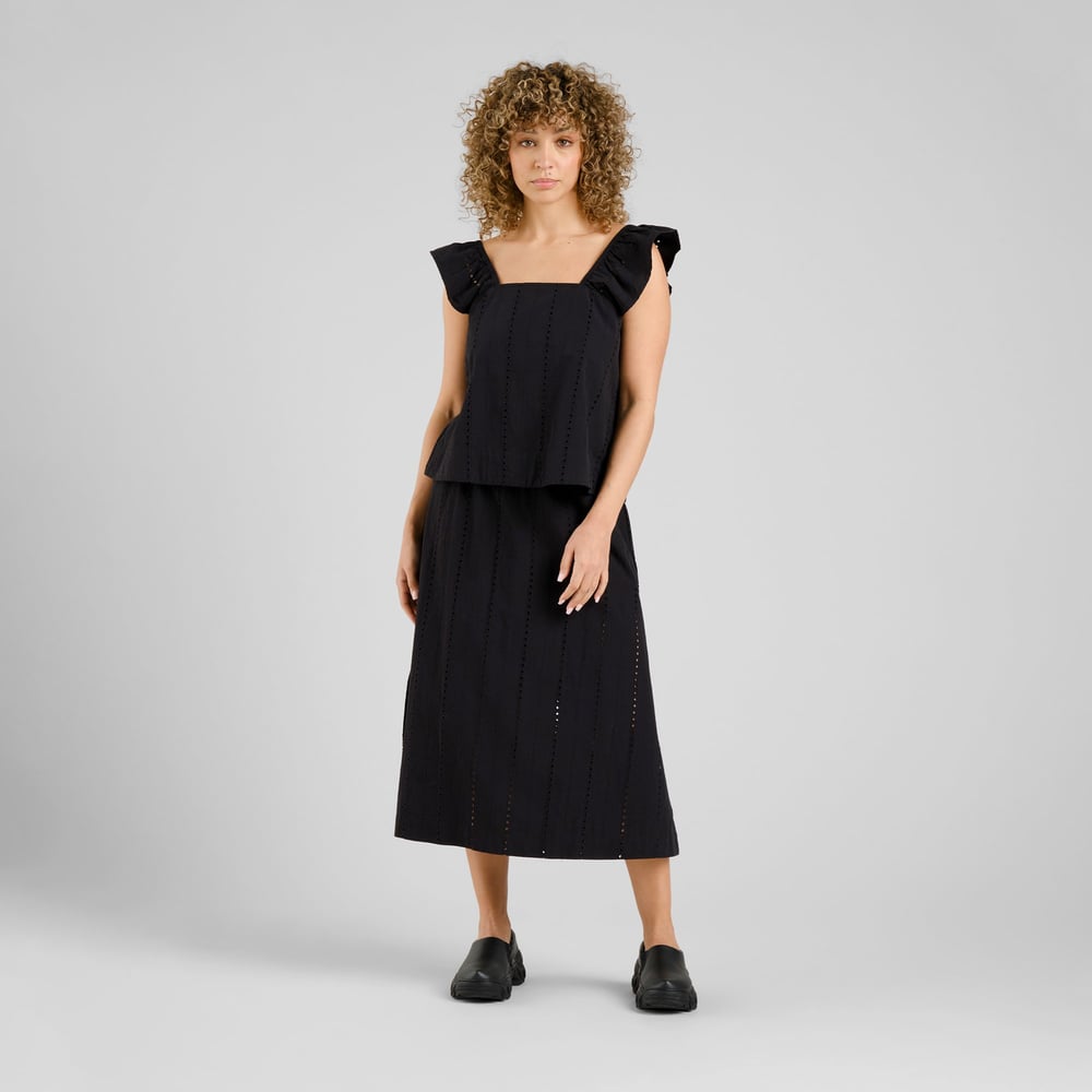 Skirt Viken Schiffli Black