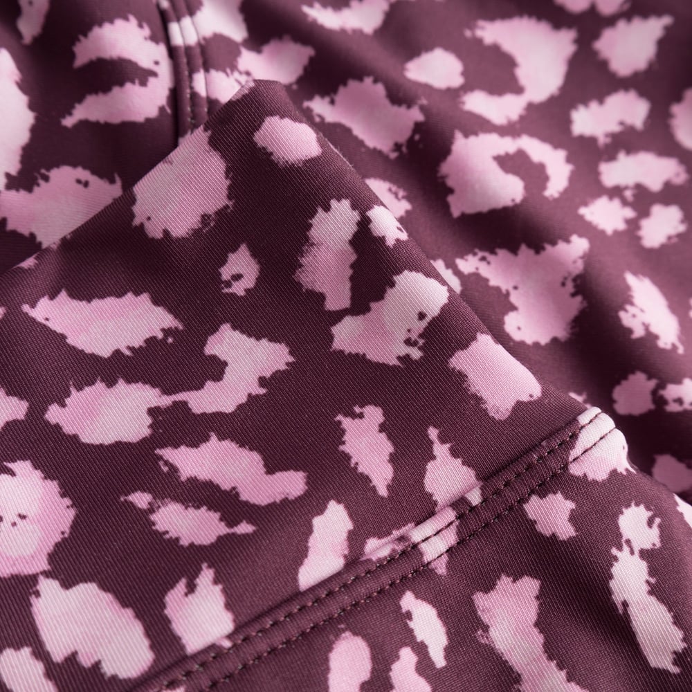 Bikini Pants Slite Leopard Burgundy