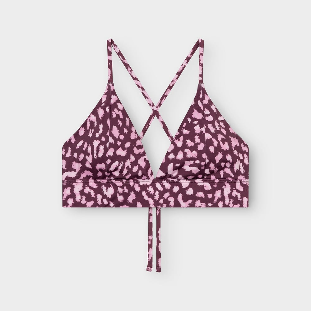 Bikini Top Alva Leopard Burgundy