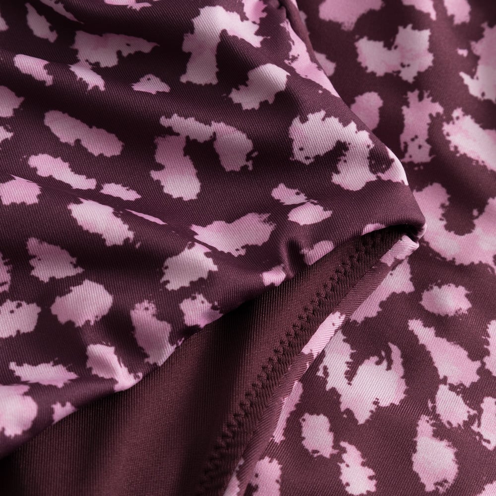 Wrap Swimsuit Klinte Leopard Burgundy