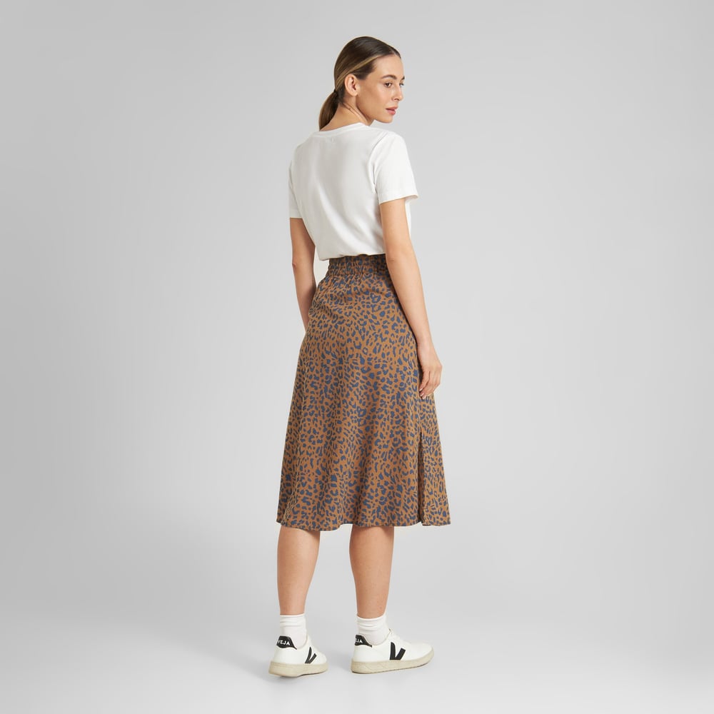 Skirt Klippan Painted Leopard Light Brown