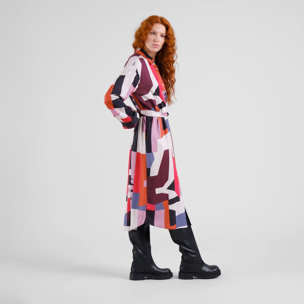 Shirt Dress Kvilla Abstract Chaos Multi Color
