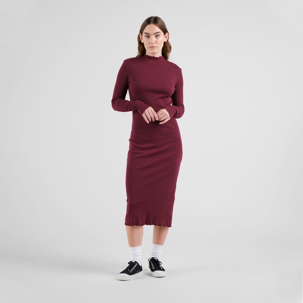 Rib Dress Lofta Fig Red