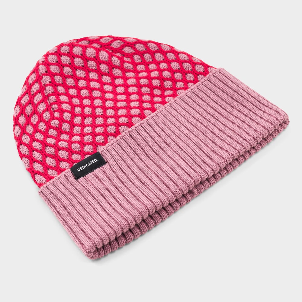 Beanie Hemavan Bubble Knit True Red/Lilas Pink