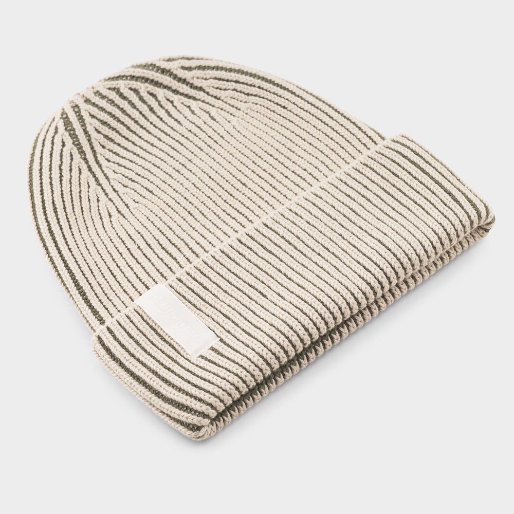 Beanie Narvik Brioche Oat White/Leaf Green