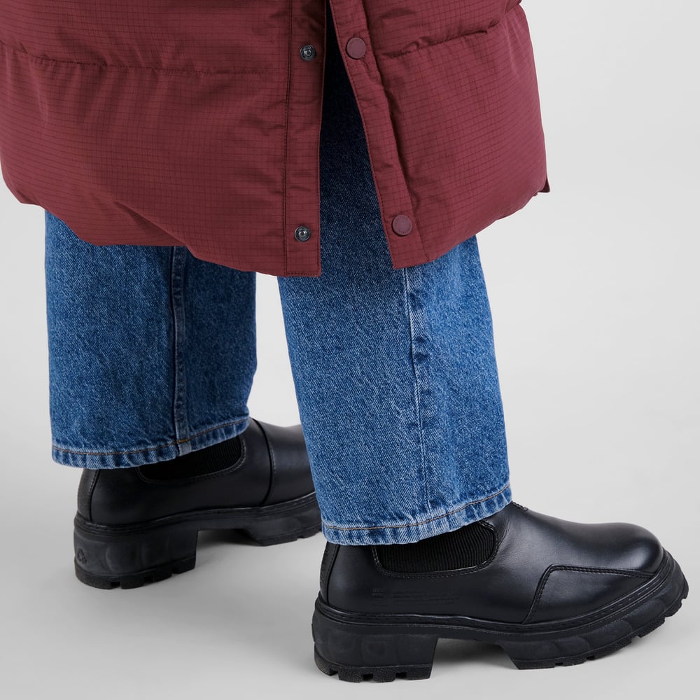 Long Puffer Jacket Karmas Fig Red