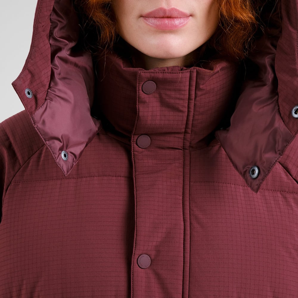 Long Puffer Jacket Karmas Fig Red