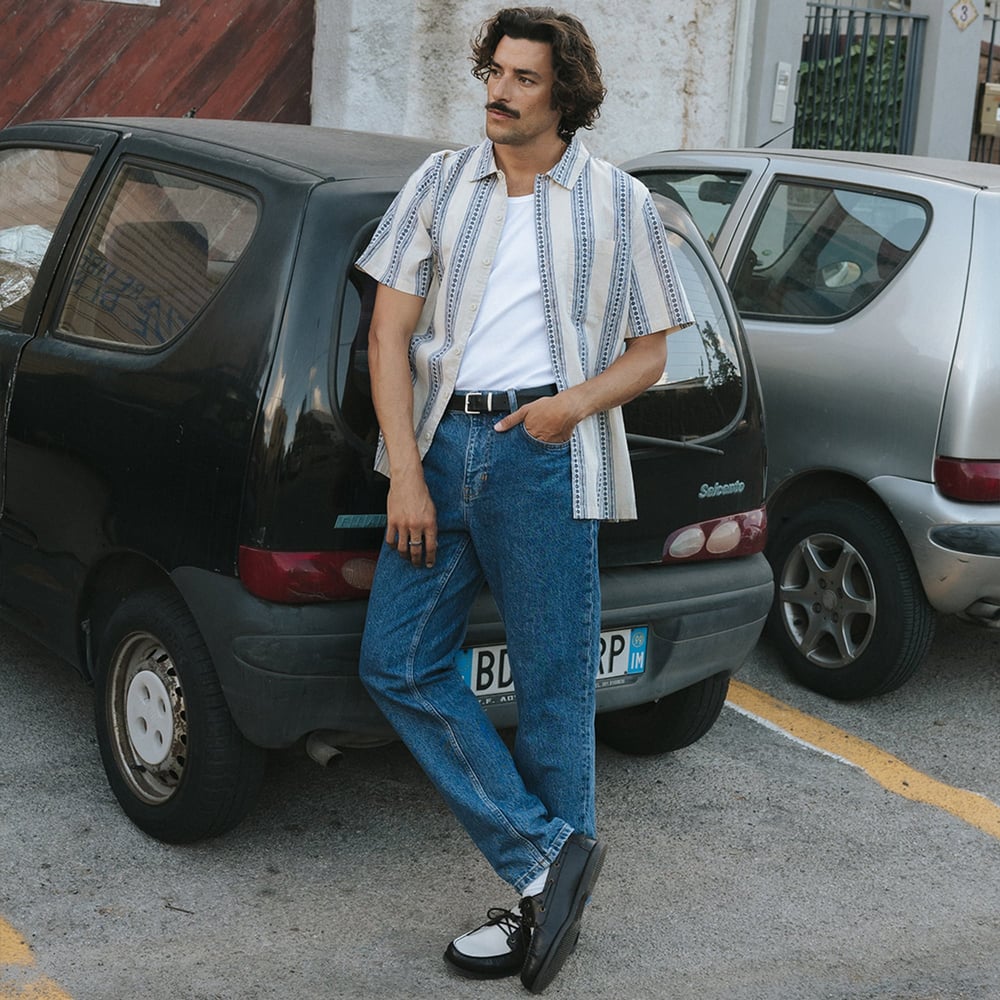 Denim Pants Frankfurt Tapered Fit Mid Blue