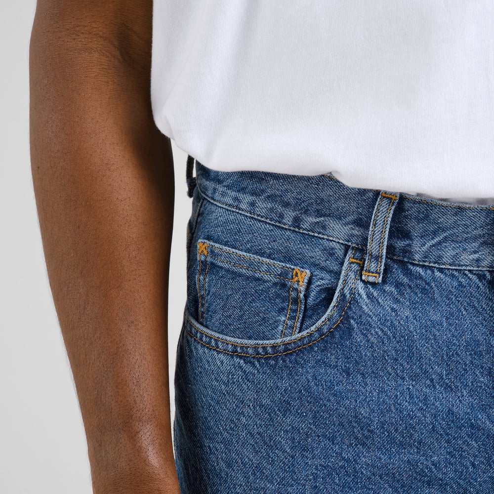 Denim Pants Frankfurt Tapered Fit Mid Blue