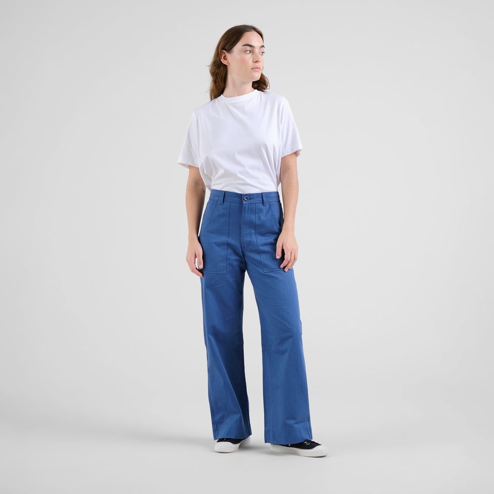 Workwear Pants Vara Herringbone True Blue