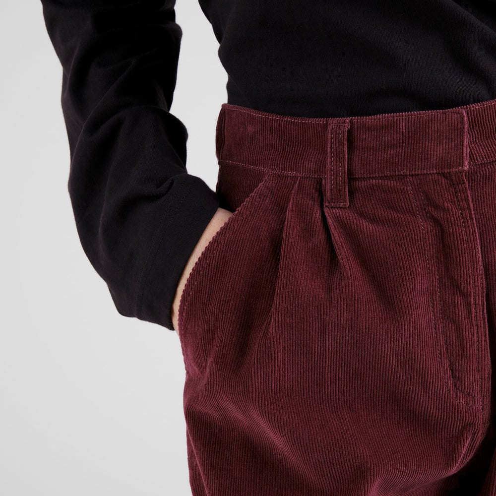 Pants Vickleby Corduroy Fig Red