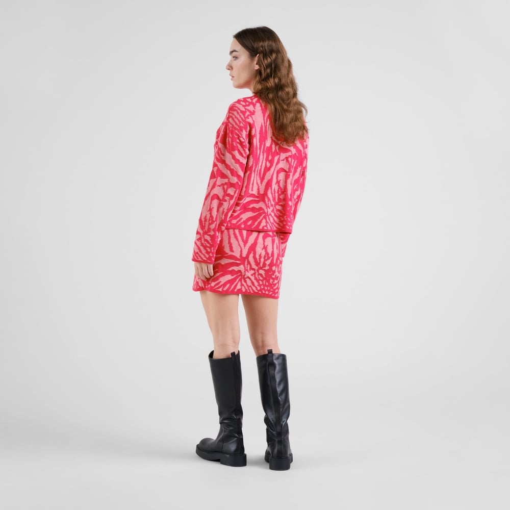 Knitted Skirt Adak Animal True Red