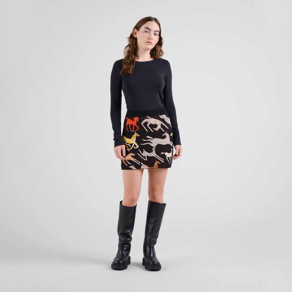 Knitted Skirt Adak Mustang Party Black