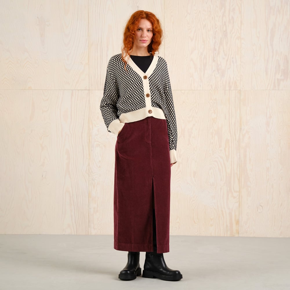 Skirt Finsta Corduroy Fig Red