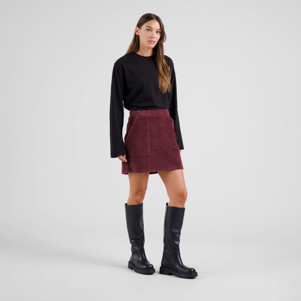 Skirt Majorna Corduroy Fig Red