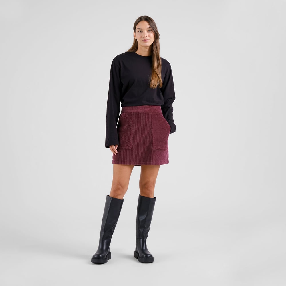 Skirt Majorna Corduroy Fig Red